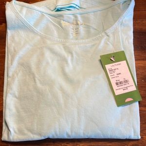 Lilly Pulitzer girls Mazie Top XL Seasalt Blue NWT